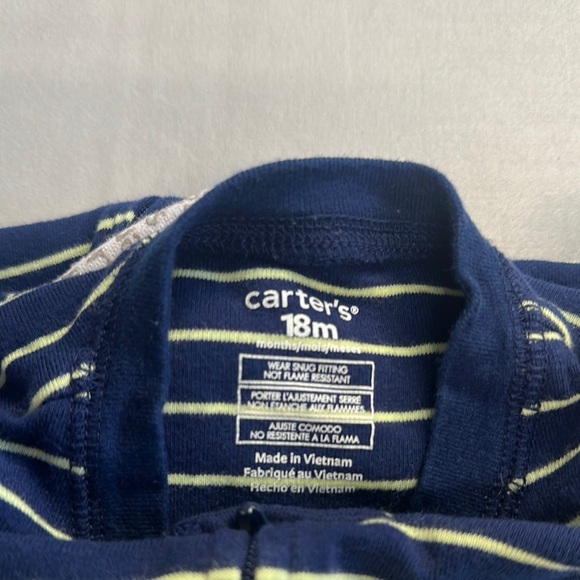 Carter's - LIKE NEW - Long Sleeve Onesie sleeper with Chameleon Graphics - Picture 3 of 4